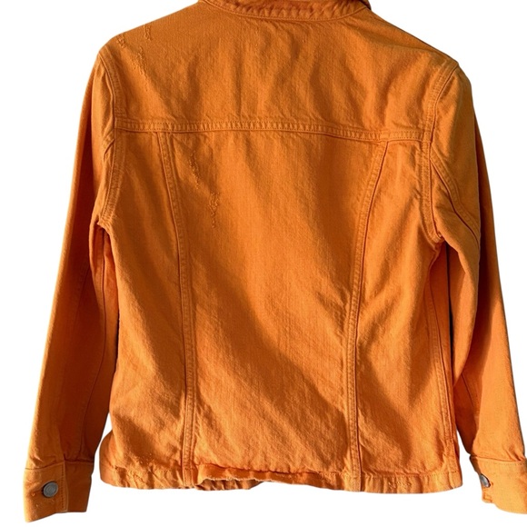 True Religion Women’s Jean Jacket Orange Sz SP - Picture 5 of 7